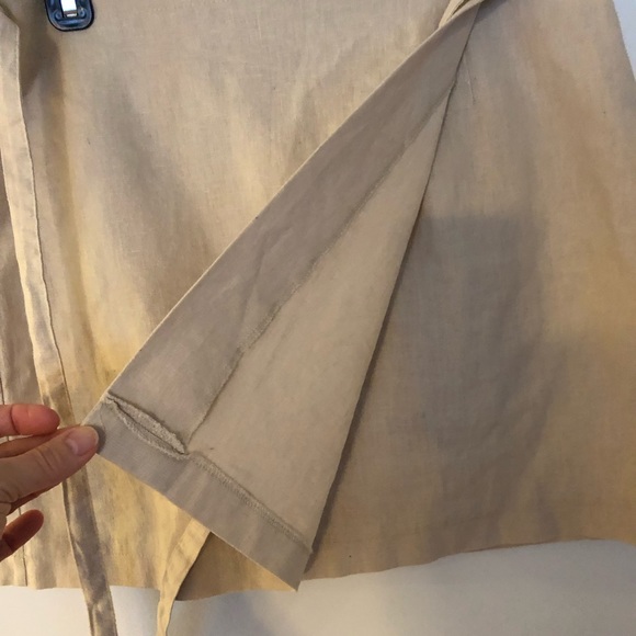 Linen/cotton blend mini skirt - Picture 3 of 7